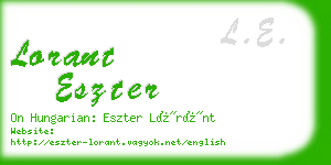 lorant eszter business card